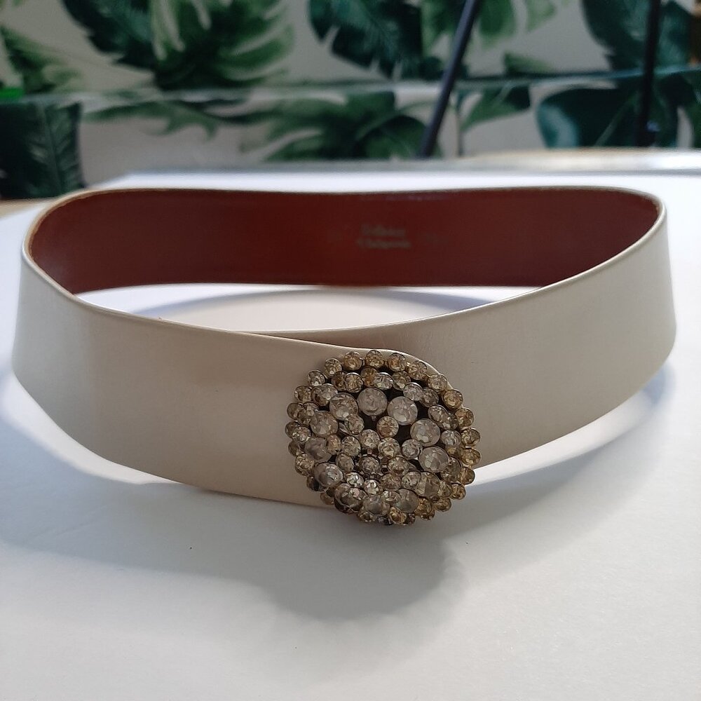 Vintage 1960s Waist Belt with Rhinestone